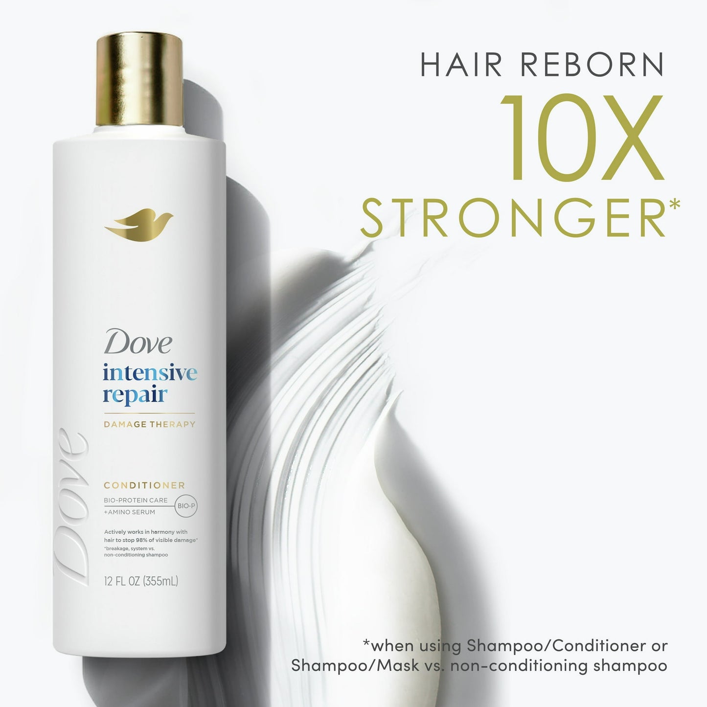 Dove Conditioner Intensive Repair with Bio-Protein Care Technology & Amino Serum, 12 oz