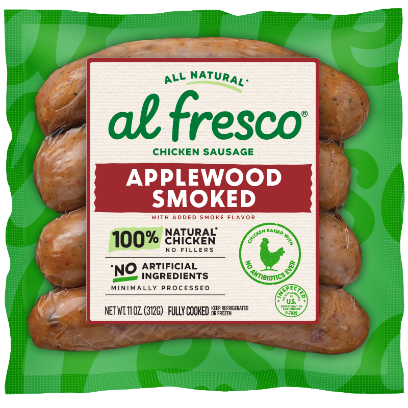 Al Fresco APPLEWOOD SMOKED Chicken Sausage,11 oz,4 count.