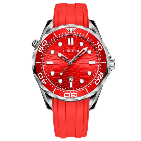 Casual Solid Color Buckle Quartz Men's Watches