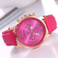 Casual Solid Color Buckle Quartz Women's Watches