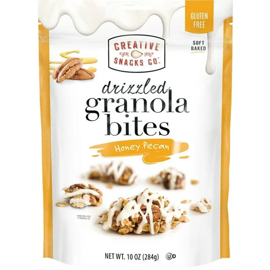 Creative Snacks Honey Pecan Drizzle Granola Bites, Gluten Free 10 oz Bag