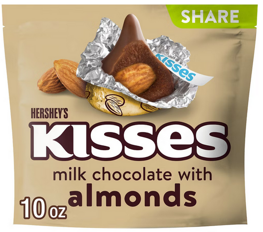 Hershey's Kisses Almond Chocolate Candy - 10oz