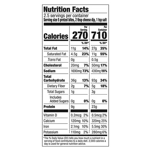 Pretzel Bites with Cheese Dip, 9.25 oz