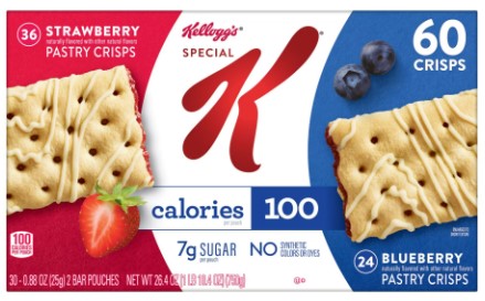 Special K Pastry Crisps Breakfast Bars Variety Pack, 26.4 oz, 60 pk.