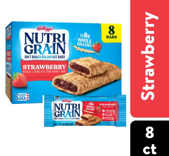 Nutri-Grain Strawberry Soft Baked Breakfast Bars,10.4 0z, 8-ct. Box