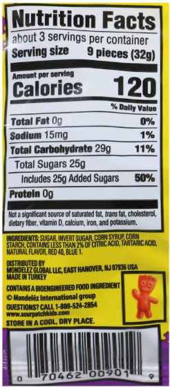 Sour Patch Kids Grape Soft & Chewy Candy, 3.58-oz