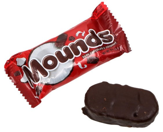 Mounds Dark Chocolate and Coconut Snack Size Candy Bars, 3 oz, 5-ct. Packs