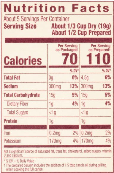 Hungry Jack Original Hashbrown Potatoes, 3.2 oz. Cartons
