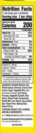 Nature Valley Chewy Protein Granola Bars, Salted Caramel Nut, 5 Bars, 7.1 OZ