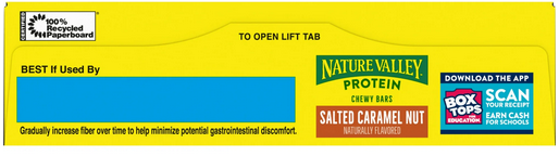 Nature Valley Chewy Protein Granola Bars, Salted Caramel Nut, 5 Bars, 7.1 OZ
