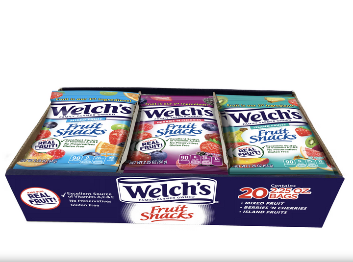 Welch's Fruit Snacks Tray, 2.25 oz, 20 ct.