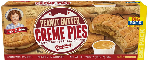 Little Debbie Big Pack Peanut Butter Creme Pies, 18.6 oz