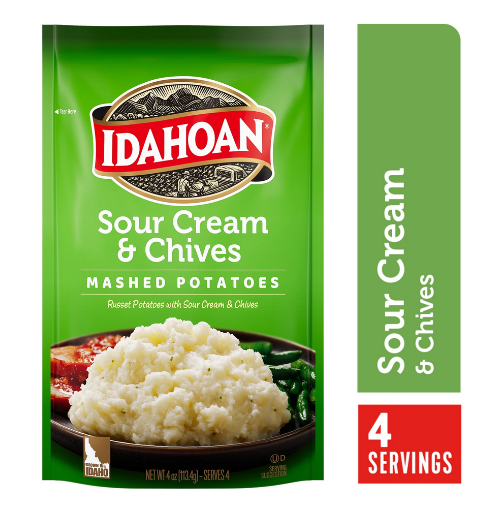 Idahoan Sour Cream & Chives Mashed Potatoes, 4 oz