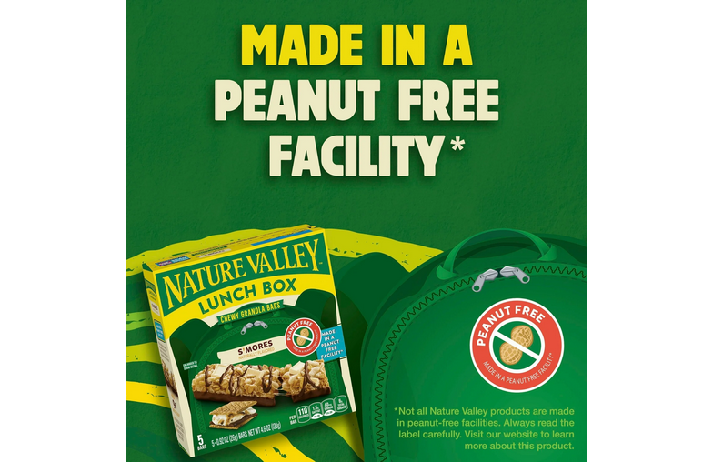 Nature Valley Lunch Box Chewy Granola Bars, S'mores, Peanut Free, 5 Bars, 4.6 oz