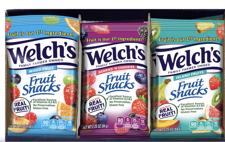 Welch's Fruit Snacks Tray, 2.25 oz, 20 ct.