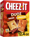Cheez-It DUOZ Bacon and Cheddar Crackers, Baked Snack Crackers, 12.4 oz