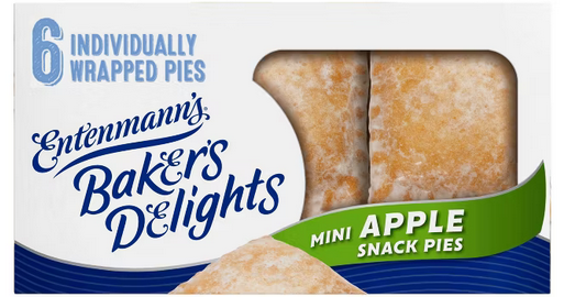 Entenmann's Baker's Delights Apple Snack Pies, 6 packs, Mini Snack Cakes, 12 oz Box