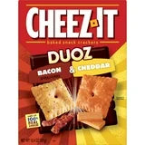 Cheez-It DUOZ Bacon and Cheddar Crackers, Baked Snack Crackers, 12.4 oz