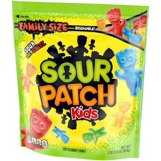 SOUR PATCH KIDS Soft & Chewy Candy, Family Size, Bulk Candy, 1.8 lb