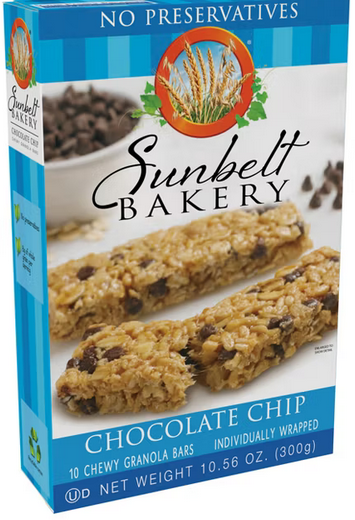 Sunbelt Chocolate Chip Granola Bar - 10.56oz, 10ct