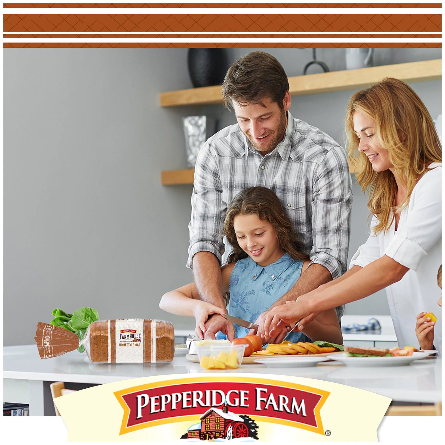 Pepperidge Farm Farmhouse Homestyle Oat Bread, 24 oz Loaf