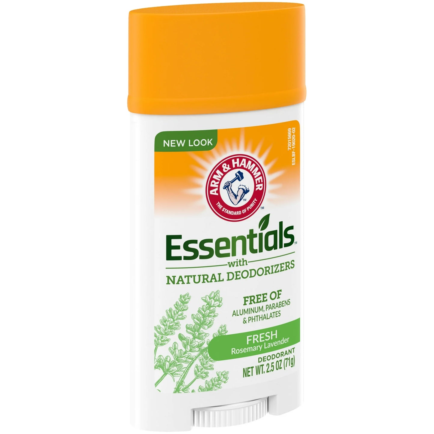 ARM & HAMMER Essentials Deodorant, Fresh Rosemary Lavender, Made with Natural Deodorizers, 2.5 oz