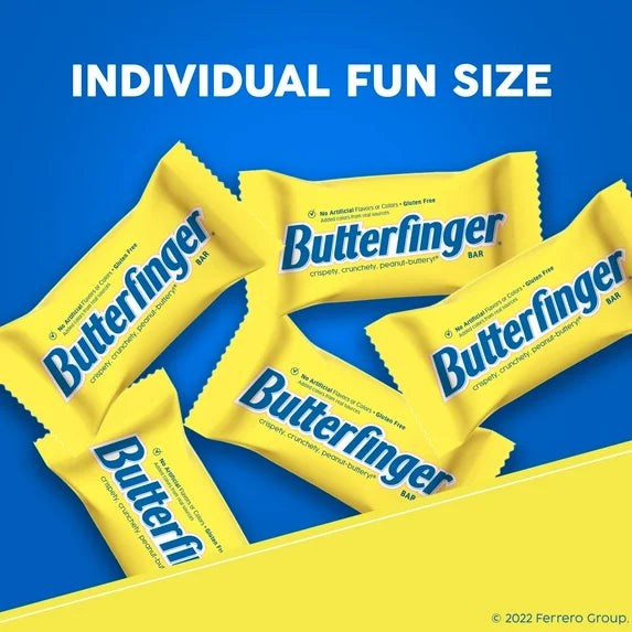 Butterfinger, Chocolatey, Peanut-Buttery, Individually Wrapped Fun Size Candy Bars, 10.2 oz