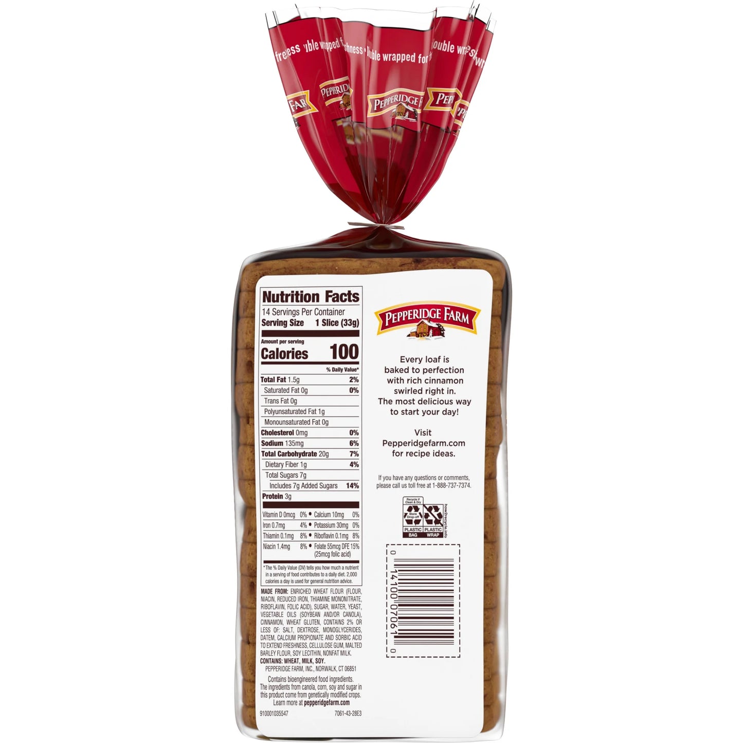 Pepperidge Farm Swirl Cinnamon Breakfast Bread, 16 oz. Loaf