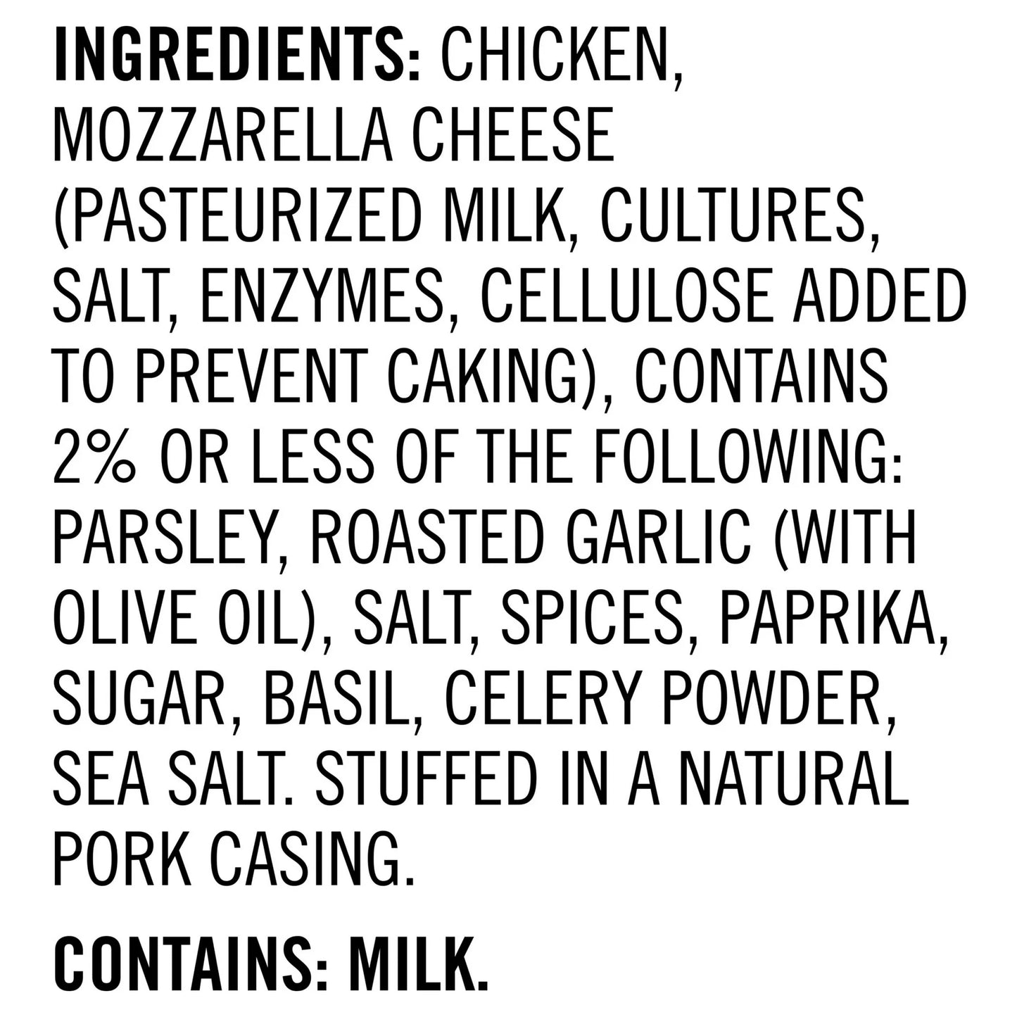 Aidells Italian Style Smoked with Mozzarella Cheese Chicken Sausage Links, 12 oz, 4 Count