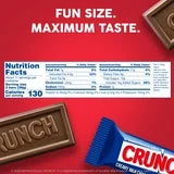 CRUNCH, Milk Chocolate and Crisped Rice, Fun Size Candy Bars, 10 oz