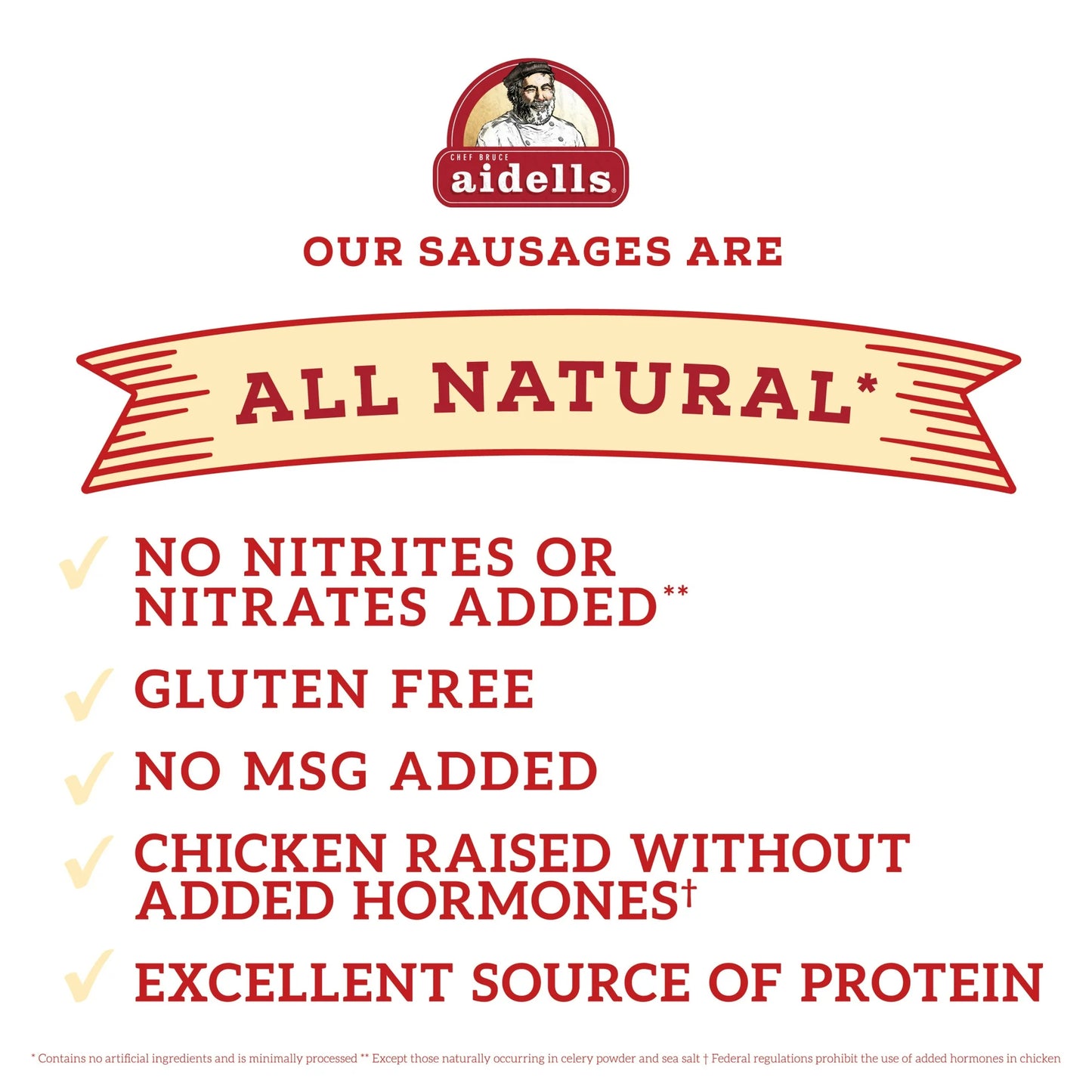 Aidells All Natural Roasted Garlic & Gruyere Cheese Smoked Chicken Sausage Links, 12 oz, 4 Count