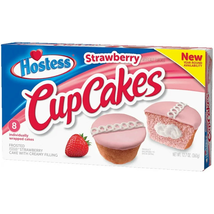 Hostess Strawberry CupCakes, 12.7 oz (8 Count)