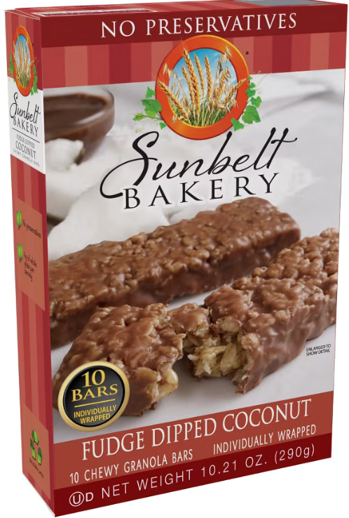 Sunbelt Fudge Dipped Coconut Granola Bar s - 10.21oz,  10ct