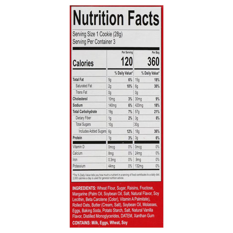 Mrs. Fields Milk Chocolate Chip Cookies, 3 oz. Boxes