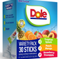 Dole Powder Drink Mix Variety Pack, Tropical, Peach Mango & Strawberry Pineapple, Sugar-Free, 30 Ct, 2.85 oz